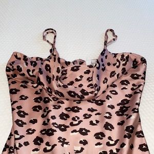 Pink leopard dress